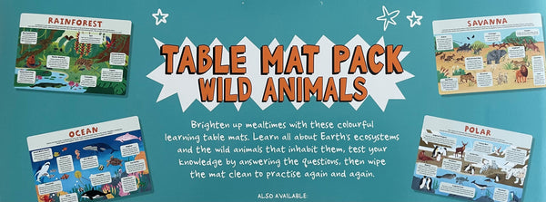 Wild Animals Table Mat Pack
