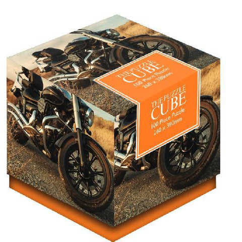 100PC Cube Jigsaw Vintage Bike Roadside