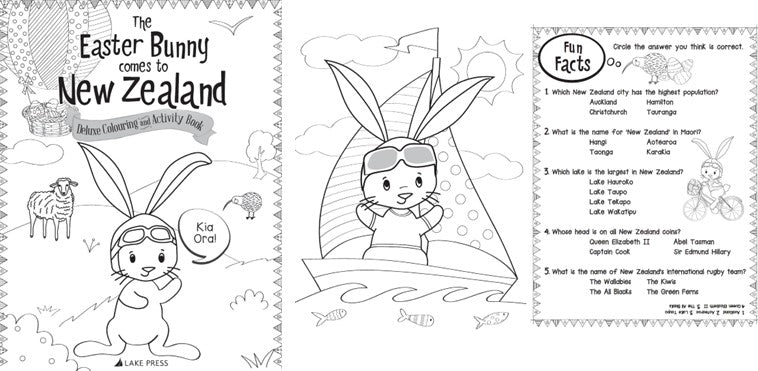 The Easter Bunny Comes to NZ Colouring & Activity Book