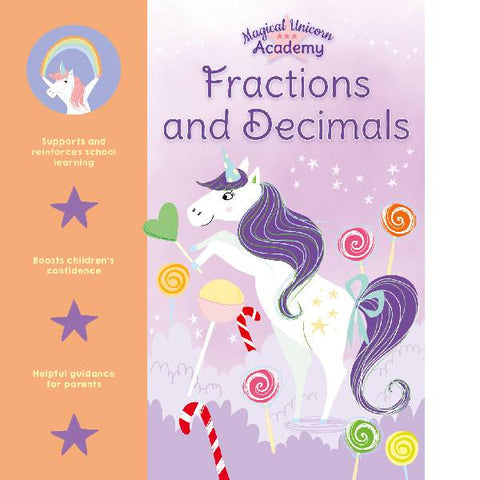 Magical Unicorn Fractions & Decimals Activity Book