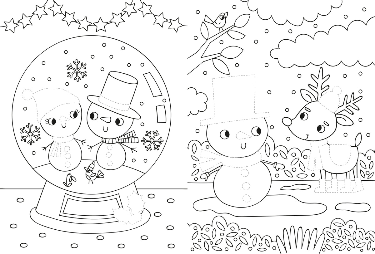 Dress Me Up Snowman Colour & Sticker Activity