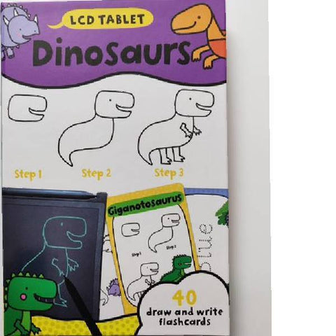 Dinosaur Draw & Write Flashcarads LCD Tablet