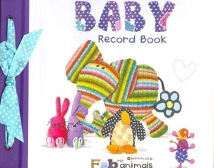 Fabric Animals Baby Record Book